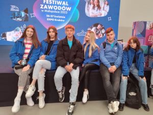 Promocja Zespołu Szkół na Festiwalu Zawodów w Małopolsce 2023 EXPO Kraków