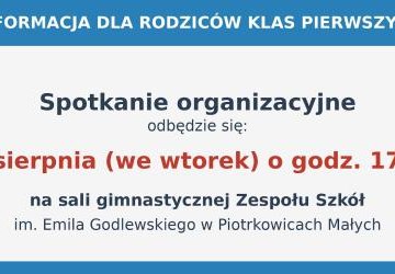 Spotkanie z rodzicami klas pierwszych