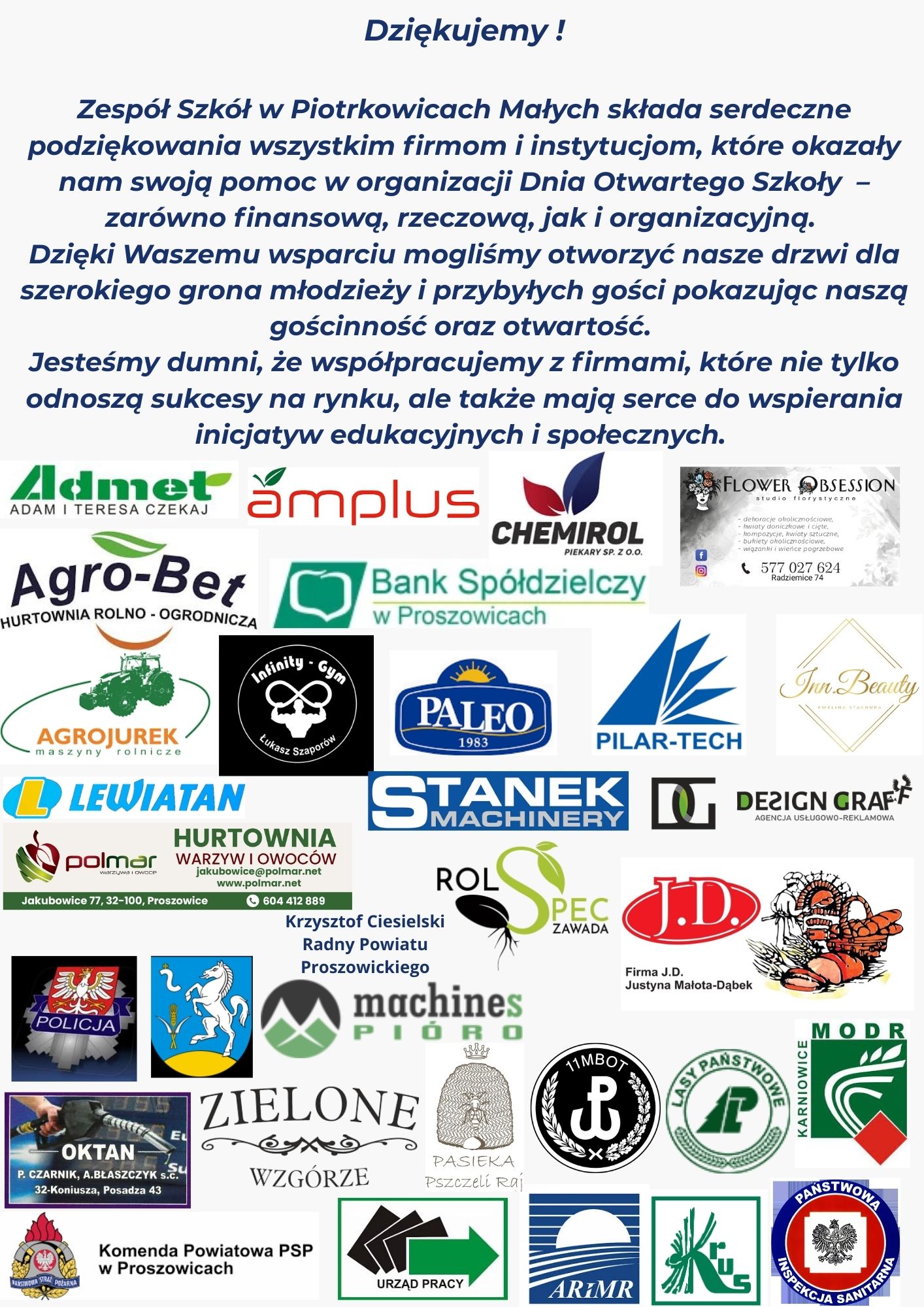 Podziękowania
